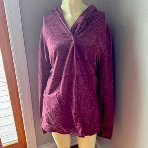 Lululemon maroon hoodie button closure size 4
